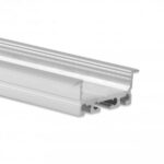 LED Alu-Profil YN5 (satiniert) ohne Blende 2m 24mm Innenbreite