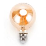 LED Filament Leuchtmittel E27 G80 8W 2200K Amber Gold