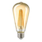 LED Filament Leuchtmittel Edison ST64 Gold 7W E27 720lm 2500K dimmbar