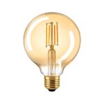 LED Filament Leuchtmittel Globe Gold 95mm 7W E27 720lm 2500K dimmbar