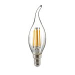 LED Filament Leuchtmittel Kerze klar 4,5W E14 470lm 2700K dimmbar