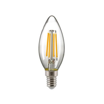 LED Filament Leuchtmittel Kerze klar 5W E14 630lm 2700K dimmbar