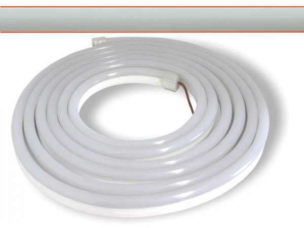 LED Flex Stripe NEON-TUBE 5m 3000K opalweißer Schlauch ohne Pixel 24V DC 60LE...