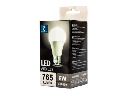 LED Leuchtmittel A60 9W E27 6400K kaltweiss