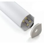 LED Profil ALP-45/30-R Eckprofil 30mm Schenkel opal Blende rund, 2m