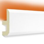 LED Stuckprofil Typ: 13 - 80x40mm PU 2m Länge lichtundurchlässig überstreichbar