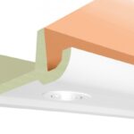 LED Stuckprofil Typ: 17 - 80x200mm PU 2m Länge lichtundurchlässig überstreichbar