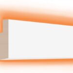 LED Stuckprofil Typ: 18 - 65x35mm PU 2m Länge lichtundurchlässig überstreichbar