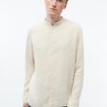 Leinen Stehkragen-Hemd Modell: Wes