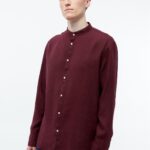 Leinen Stehkragen-Hemd Modell: Wes