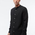 Leinen Stehkragen-Hemd Modell: Wes