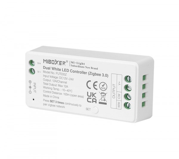 MI-035Z Zigbee 3.0 CCT-Controller 2 MI-035Z Zigbee 3.0 CCT-Controller 2,4GHz max. 12A DC12~24V - Image 1