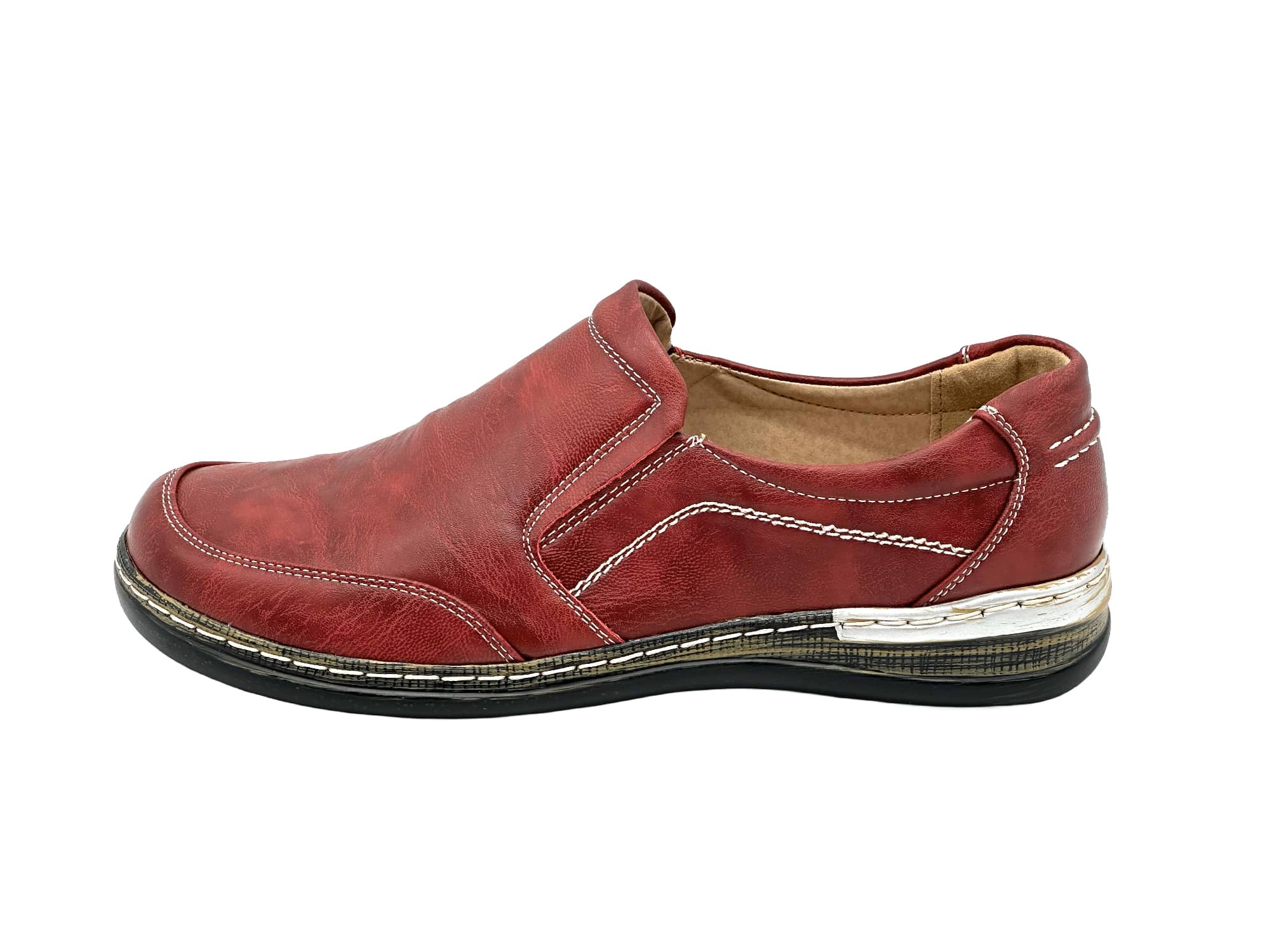 Mokassins Halbschuhe Slipper Rot 41