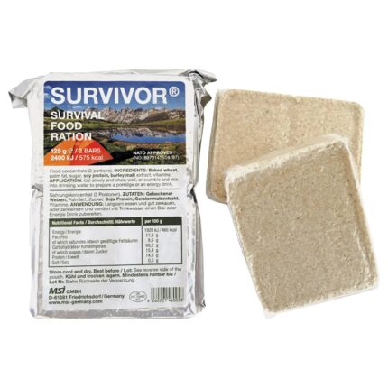 MSI Notverpflegung Survivor 125 g – Wasserdicht Einsatz & Daypacks | Outdoor Militär Tactical Gear