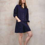 Musselin Langarm-Jumpsuit Modell: Tiff