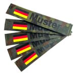 Namensbänder 5er Set mit Flagge Flecktarn – Einsatz & Daypacks – Modell 2863 | Outdoor Militär Tactical Gear