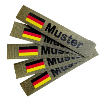 Namensbänder 5er Set mit Flagge Oliv – Einsatz & Daypacks – Modell 8045 | Outdoor Militär Tactical Gear