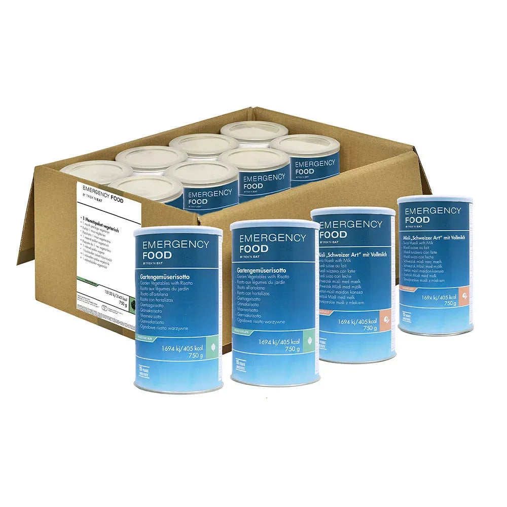 Notfallpaket 1 Person 30 Tage Vegetarisch – Zubehör | Outdoor Militär Tactical Gear