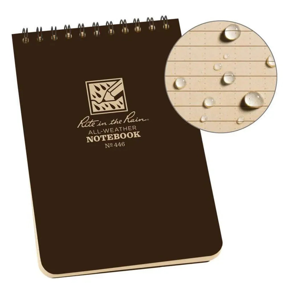 Notizblock Spiralbindung oben braun – Zubehör | Outdoor Militär Tactical Gear