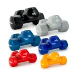 OLIVER Vinyl Hanteln, 6 Paar von 1 - 5kg