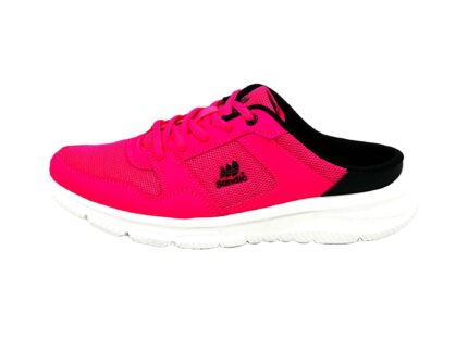 Pantoletten Sandalette Slipper Sabots Fuchsia-Schwarz 38