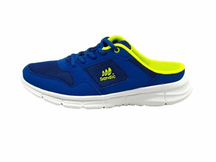 Pantoletten Sandalette Slipper Sabots Königblau-Grün 46