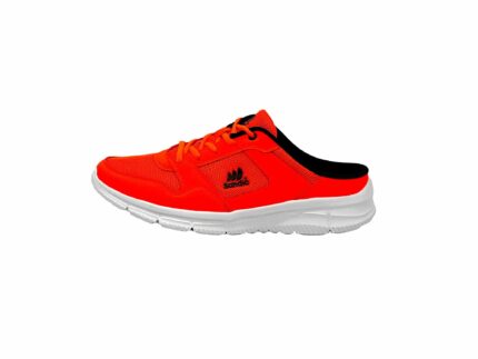 Pantoletten Sandalette Slipper Sabots Orange-Schwarz 43