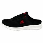 Pantoletten Sandalette Slipper Sabots Schwarz-Rot 41