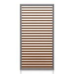 Pergola Lamellen Seitenwand - Holz, Graphit / Walnuss