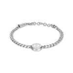 Police Herren Armband Edelstahl Silber 21cm Kette Gliederkette Herrenarmband Silberkette Armkette - Schmuck für Herren