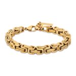 Police Herren Armband Kette Gold 21 cm Edelstahl Herrenarmband Schmuck Herrenkette Goldkette Herrenkette