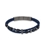 Police Herren Armband Leder Blau Schwarz Herrenarmband Leder Herrenarmband Lederband Lederarmband Herren Lederarmbänder