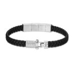 Police Herren Armband Leder Edelstahl Schwarz Herrenarmband Lederarmband Lederband Herren Leder Armband Leder