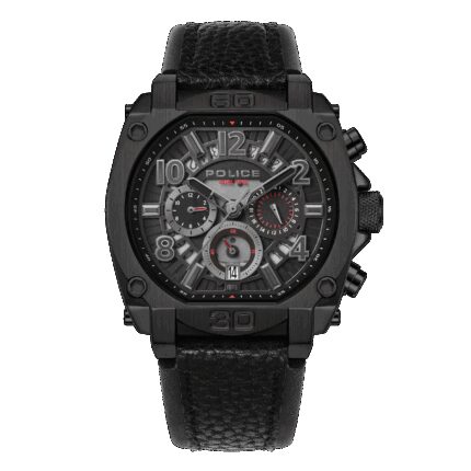 Police Herren Armbanduhr Analog Quarz Edelstahl Silber 44 mm - Police Uhr günstig kaufen