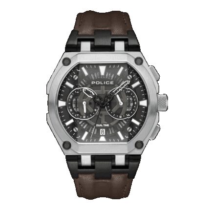 Police Herren Armbanduhr Analog Quarz Edelstahl Silber 44 mm - Police Uhr - Günstig Kaufen