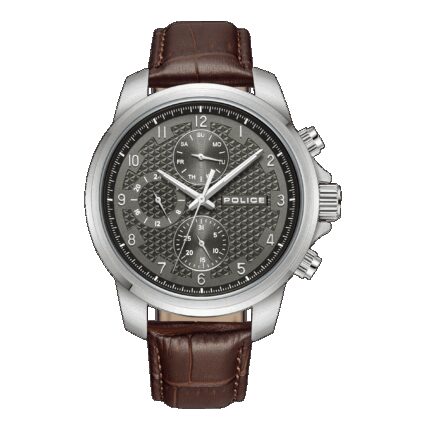 Police Herren Armbanduhr Analog Silber 42 mm - Edelstahl - Police Uhr - Uhren - Herrenuhren - Armbanduhren