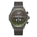 Police Herren Armbanduhr Analog Uhr Green/Black 44mm Edelstahl Armband Uhr Chronograph Sportuhr