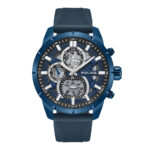 Police Herren Armbanduhr Chronograph Blau 44mm Edelstahl/Silikon Herrenuhr Sportuhr Armbänder Uhren