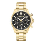 Police Herren Chronograph Uhr Gold 42mm Edelstahl Armbanduhr Herrenuhr Chronographen