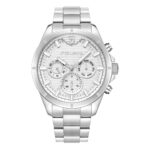 Police Herren Chronograph Uhr Silber 44mm Edelstahl Armbanduhr Herrenuhr Chronographen Herren Armbanduhr
