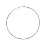 Police Herren Kette Silber 50 cm Edelstahl Halskette Herrenkette Panzerkette