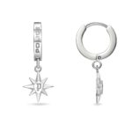 Police Unisex Ohrringe Silber Stern - Ohrstecker - Edelstahl - Schmuck - Accessoires - Geschenkidee