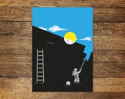 Postkarte Modell: "Painting Day"