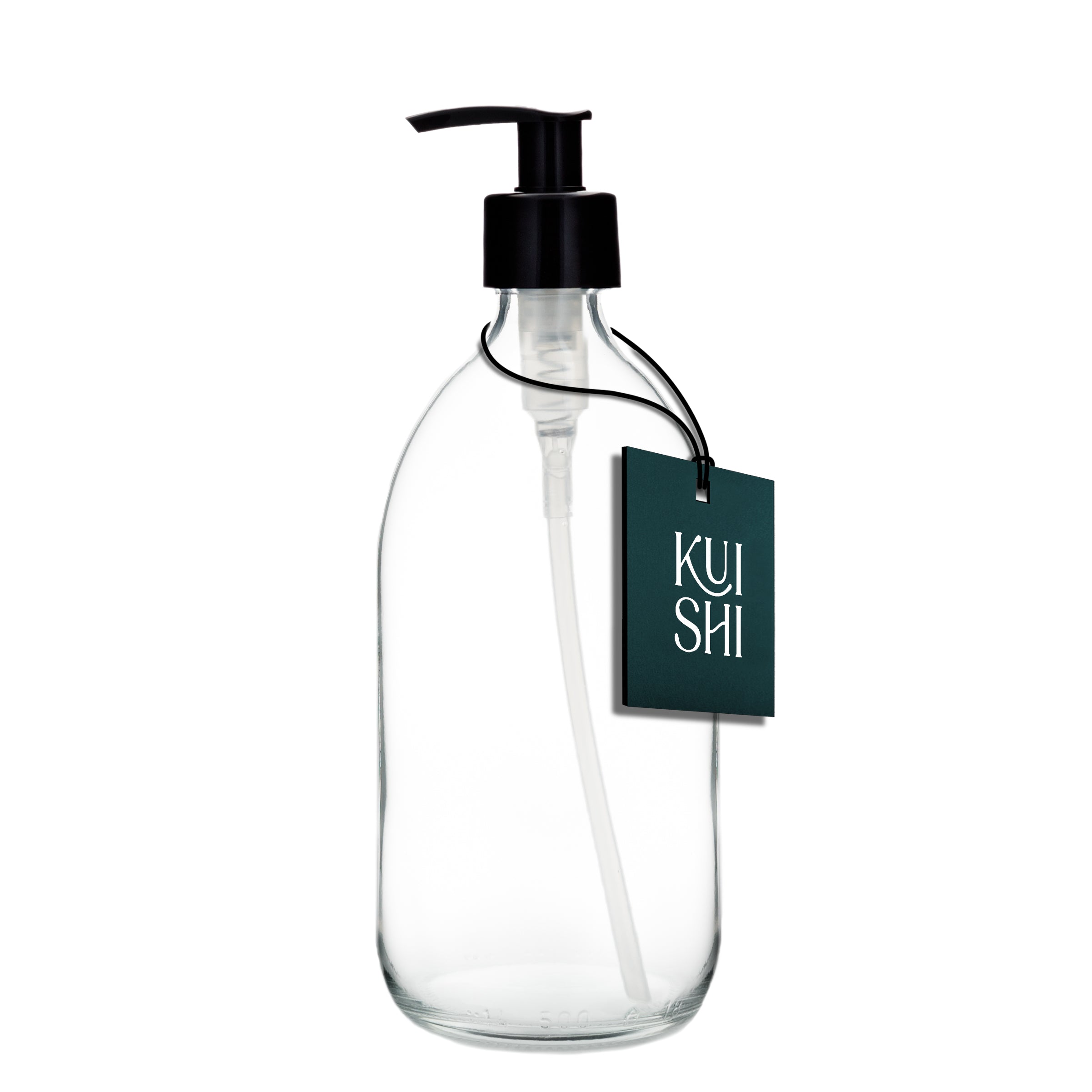 Pumpflasche aus klarem Glas