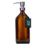 Rechteckiger Seifenspender mit Edelstahlpumpe