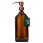 Rechteckiger Seifenspender mit Edelstahlpumpe