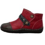 Retro-Design flache Winterschuhe Rot 41