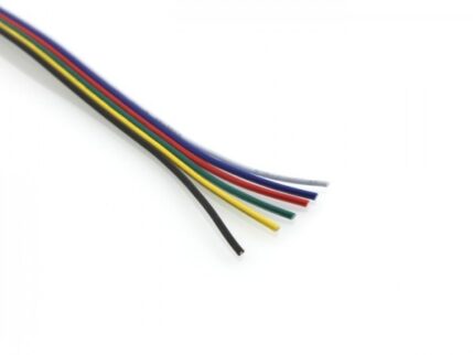 RGBCCT Flachbahnkabel 6x 0,5mm² 1m (Meterpreis)