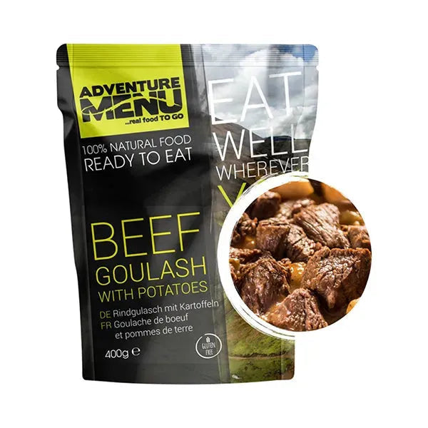 Rindergulasch mit gekochten Kartoffeln – Einsatz & Daypacks | Outdoor Militär Tactical Gear