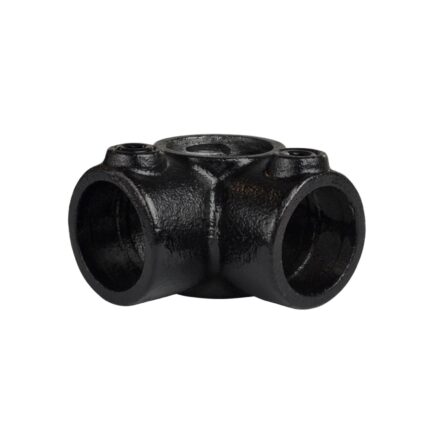 Rohrverbinder Eckstück Durchgehend - Typ 20D - 42,4 mm (Schwarz)